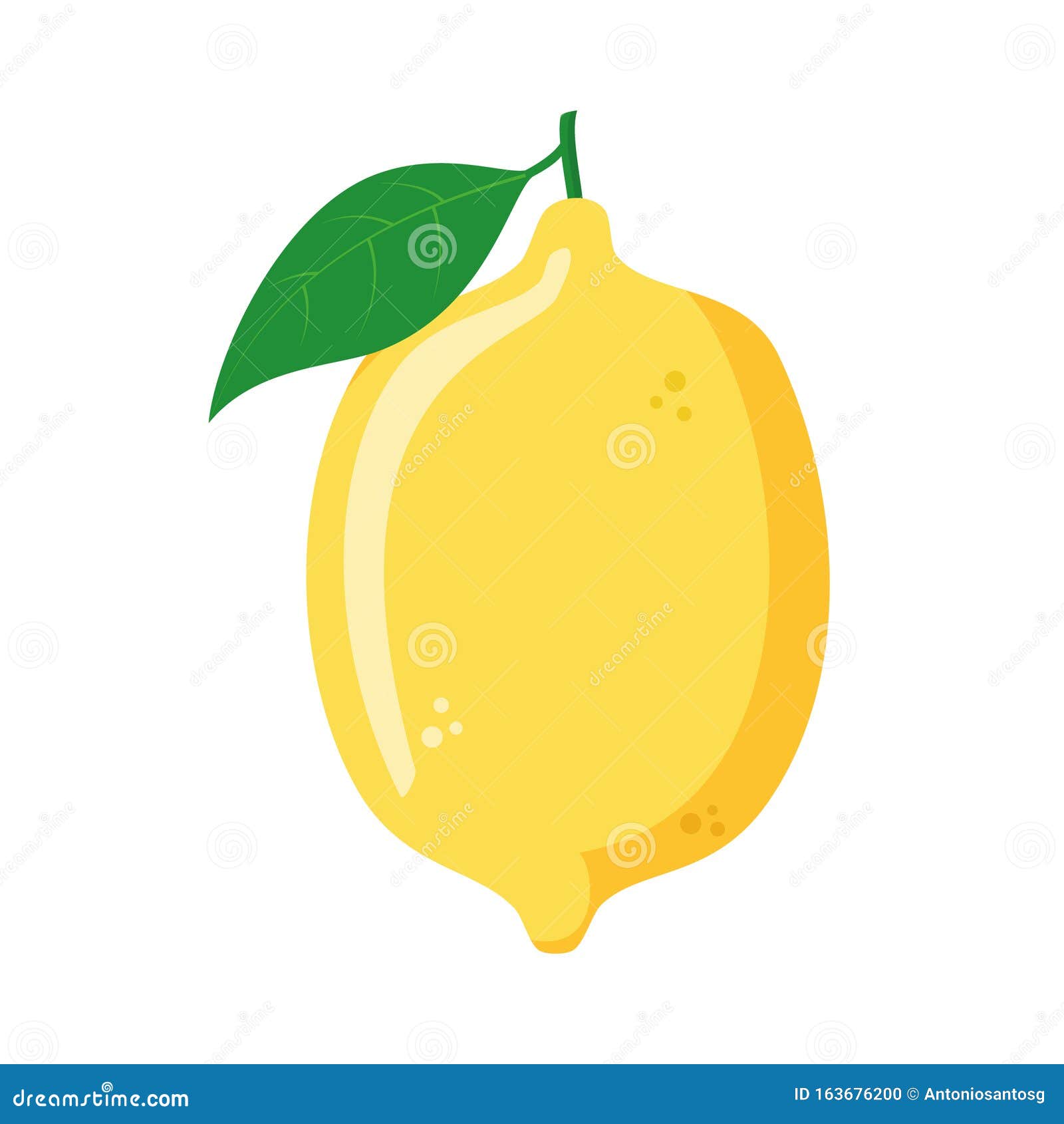 Vector Illustration of a Funny Lemon in Cartoon Style Stock Vector ...