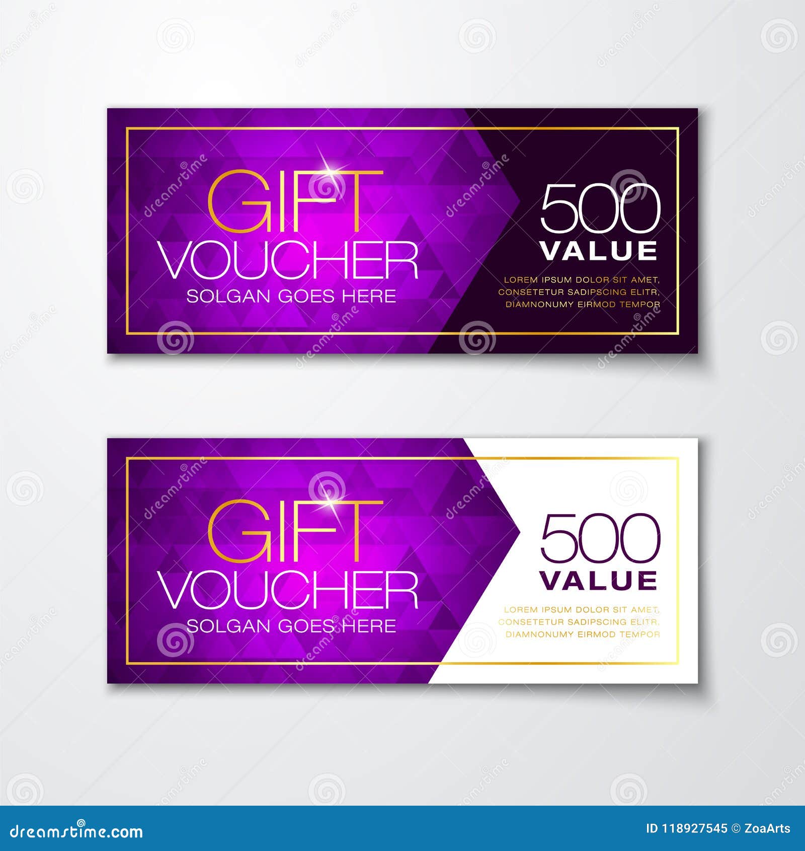 Vector Illustration Template Special Gift Voucher with Modern Premium