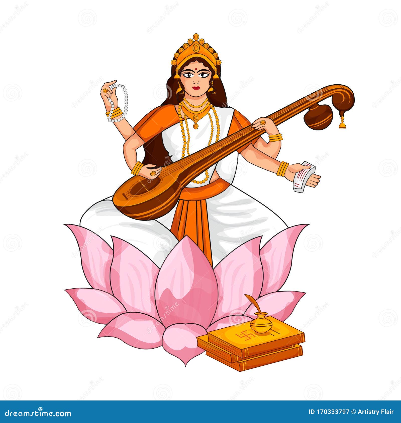 Goddess on sale saraswati instrument
