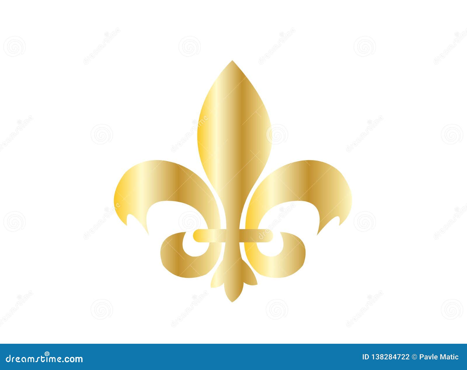 Vector Illustration of Golden Fleur De Lis Stock Vector - Illustration ...