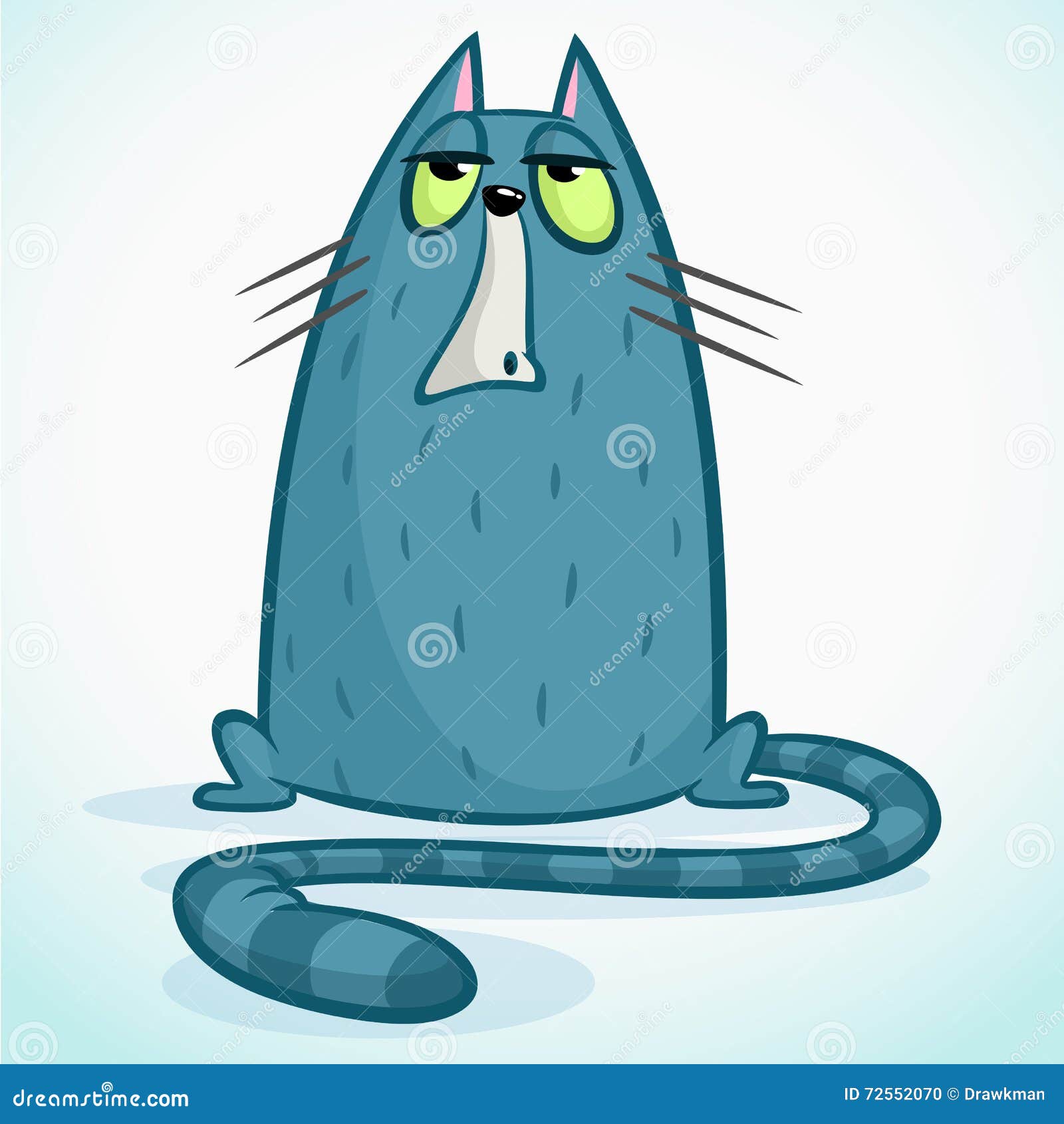 Angry cat cartoon cute grumpy Royalty Free Vector Image