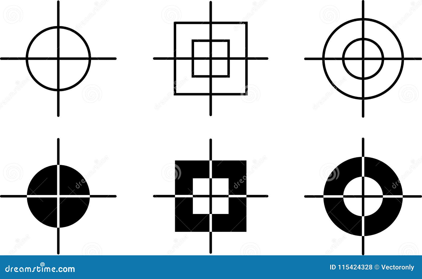 cross target pointer gun sight