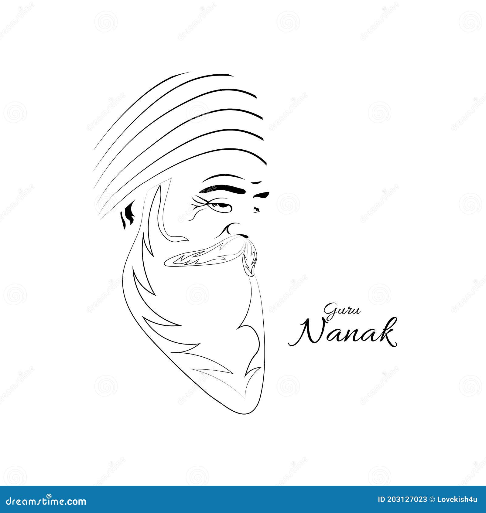 Guru Nanak Dev Ji Sketch Wallpaper - JattDiSite.com