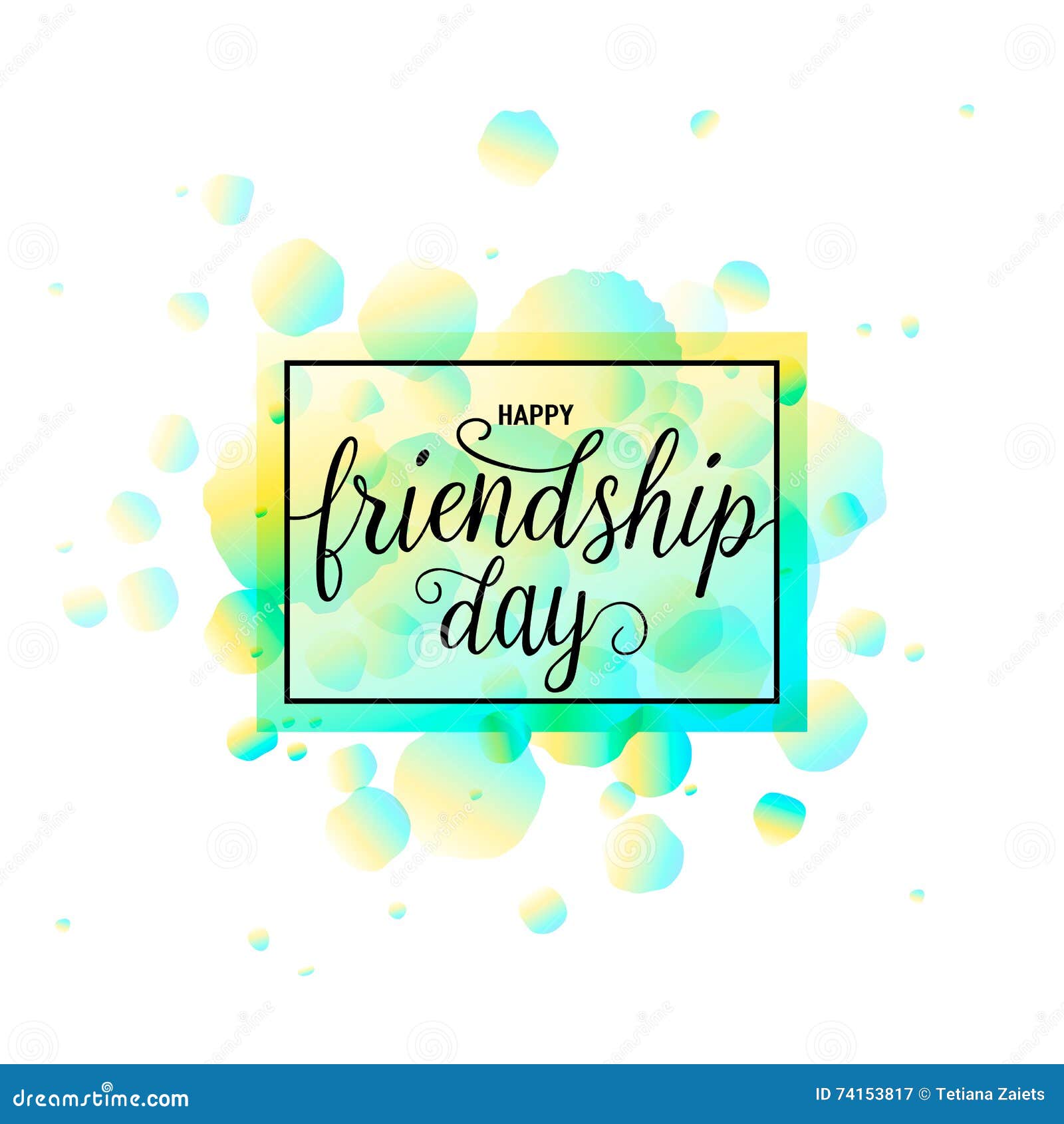 Vector Illustration of Happy Friendship Day Typography Design on ...