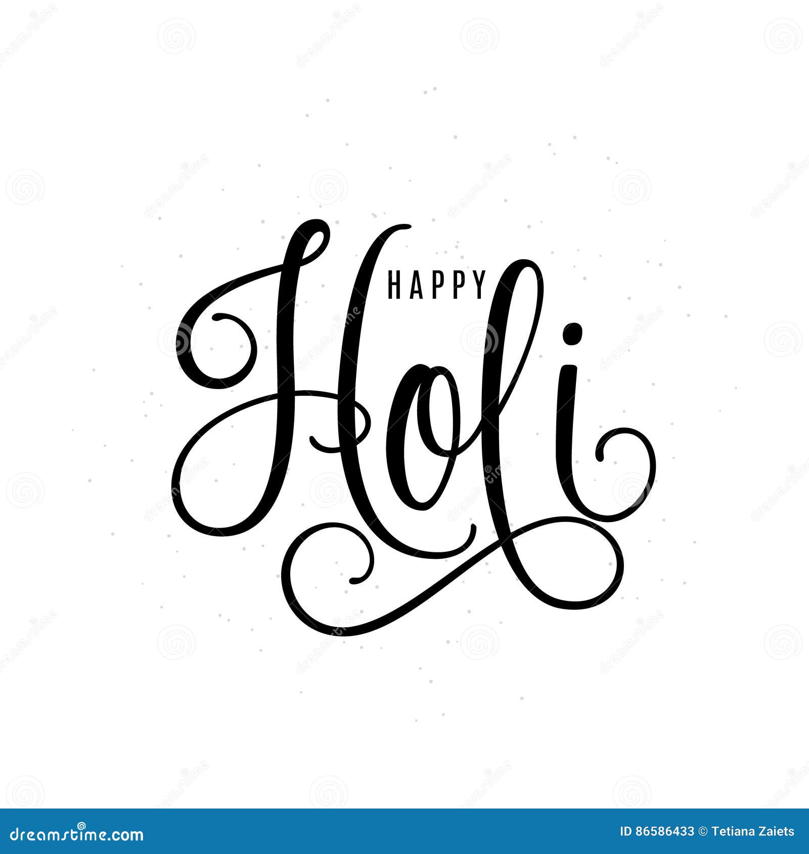 Vector Illustration of Happy Holi Lettering Text Silhouette Sign Stock ...