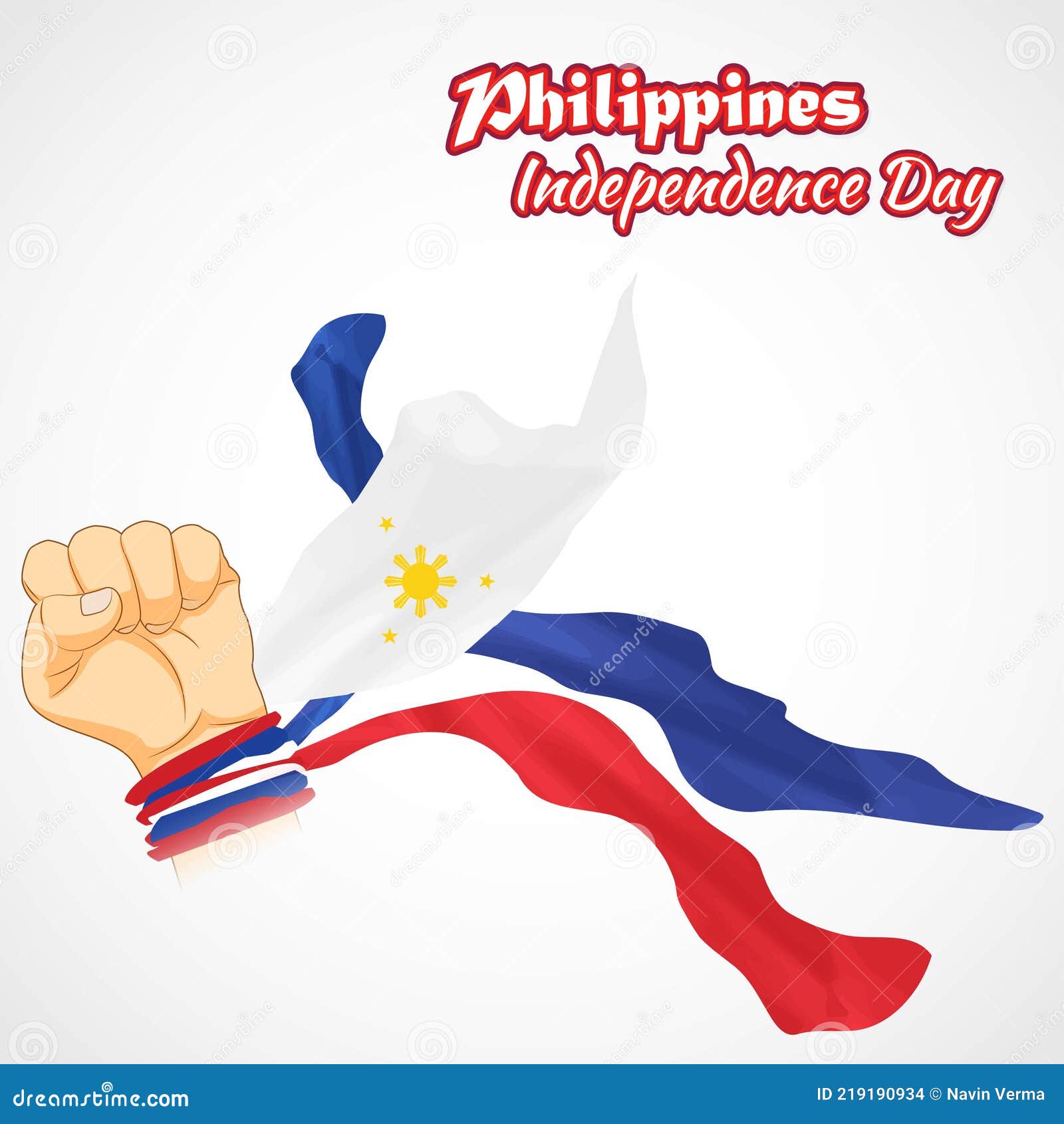 Vector Illustration for Philippines Happy Independence Day Stock Vector