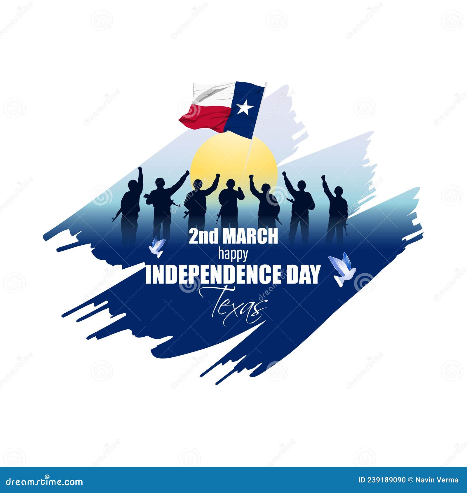 Vector Illustration of Happy Independence Day Texas Stock Vector Illustration of patriotism