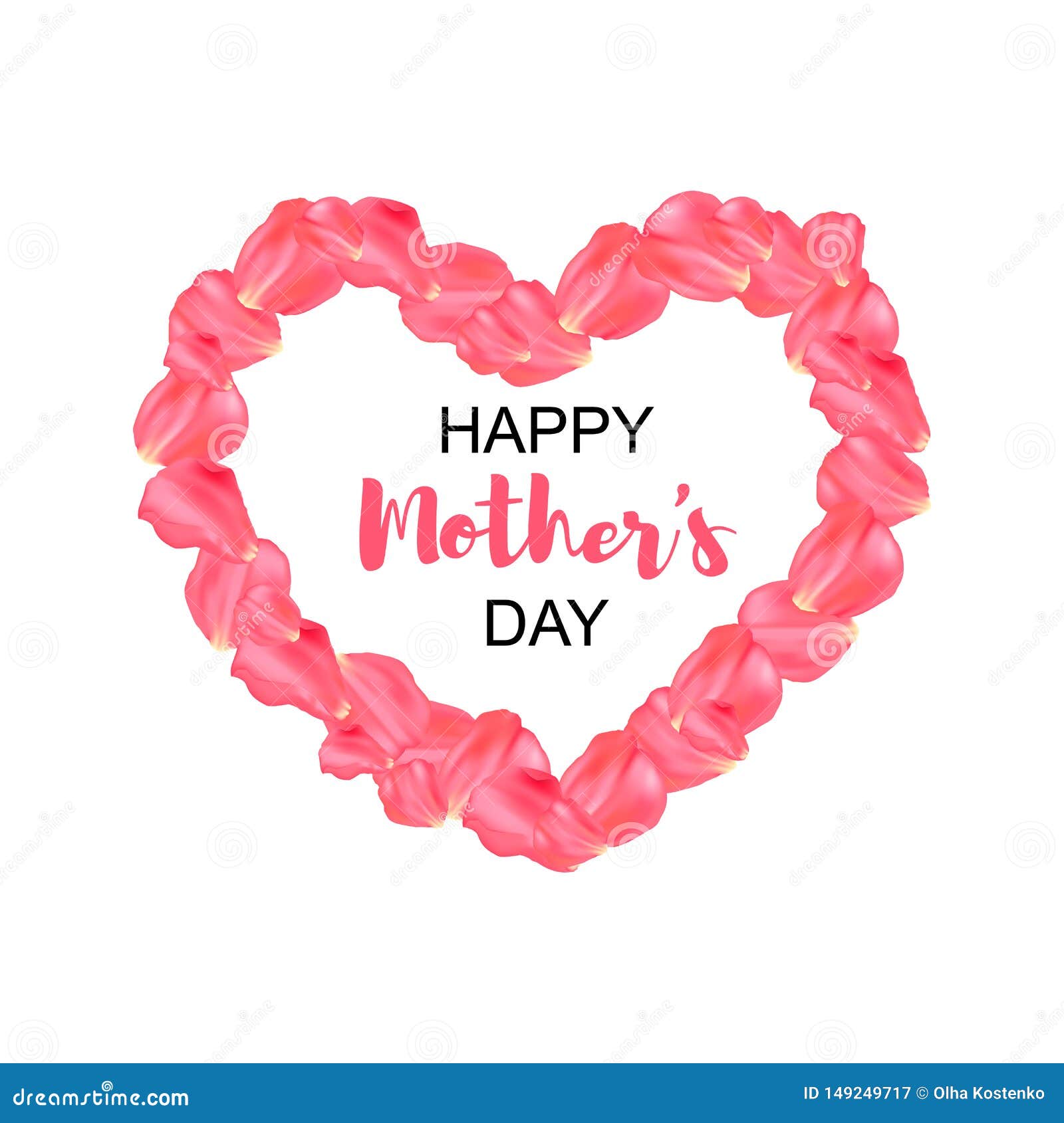 Download Happy Mothers Day Poster With Petal Rose Design Stock ...