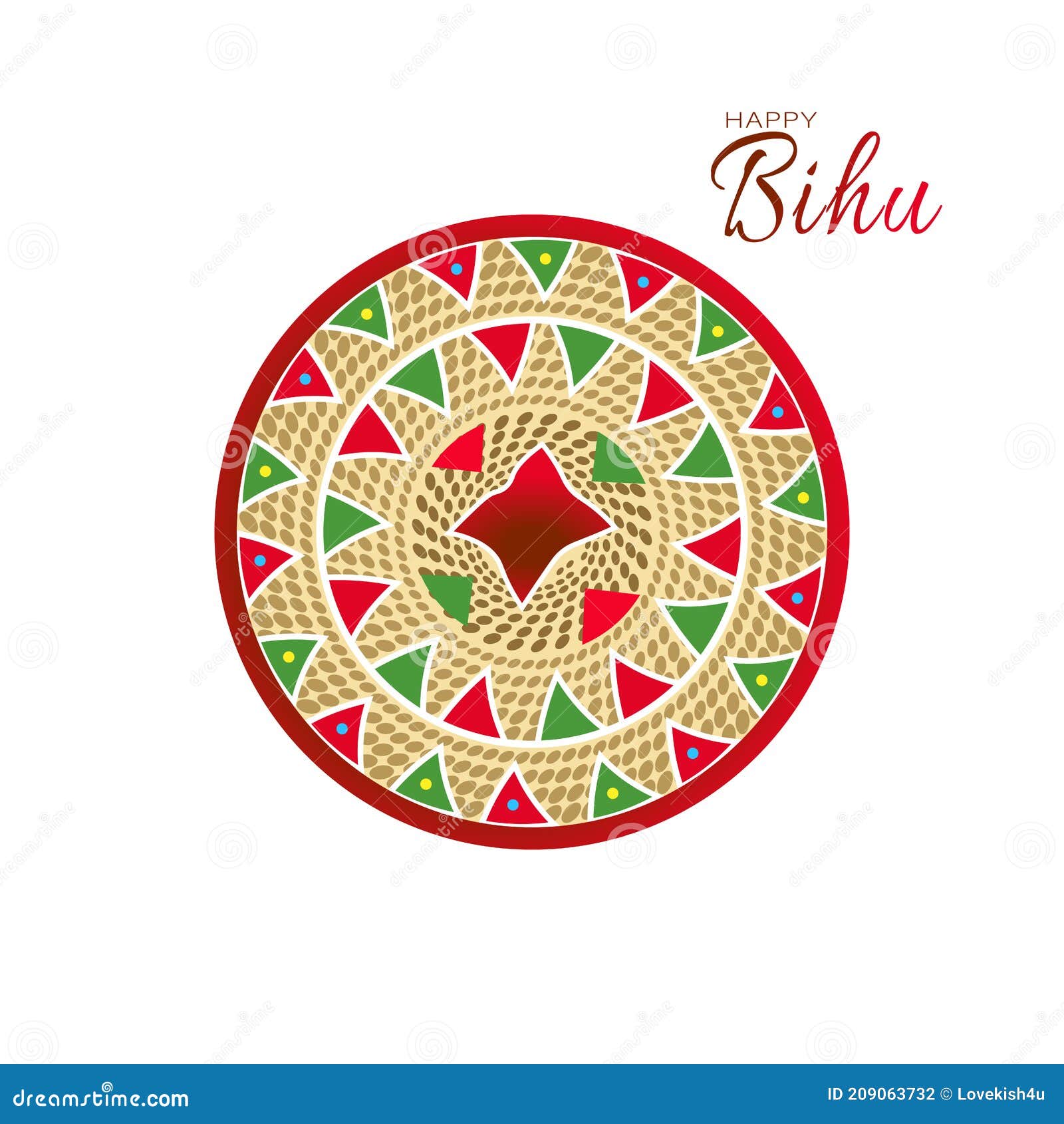 Vector Illustration of Happy Rongali Bihu, Assamese New Year, Indian ...