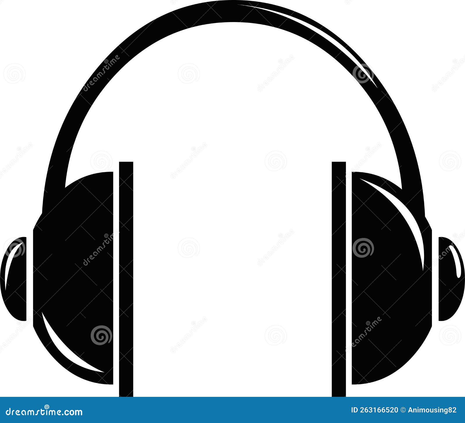 Vector icon headset stock vector. Illustration of white 263166520