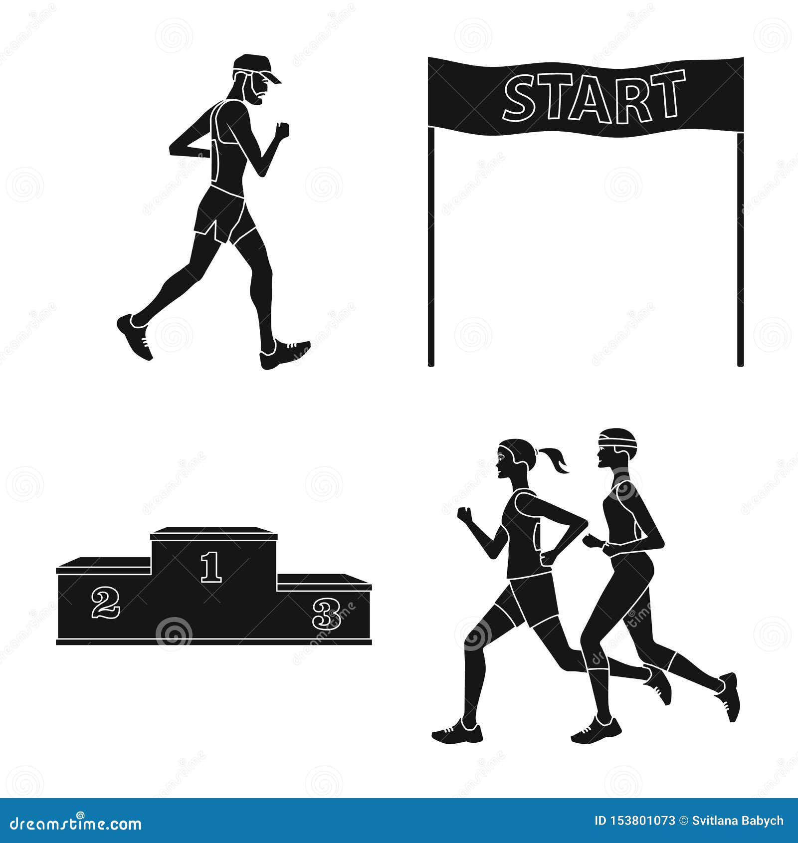   of health and fitness icon. set of health and sprint stock  .
