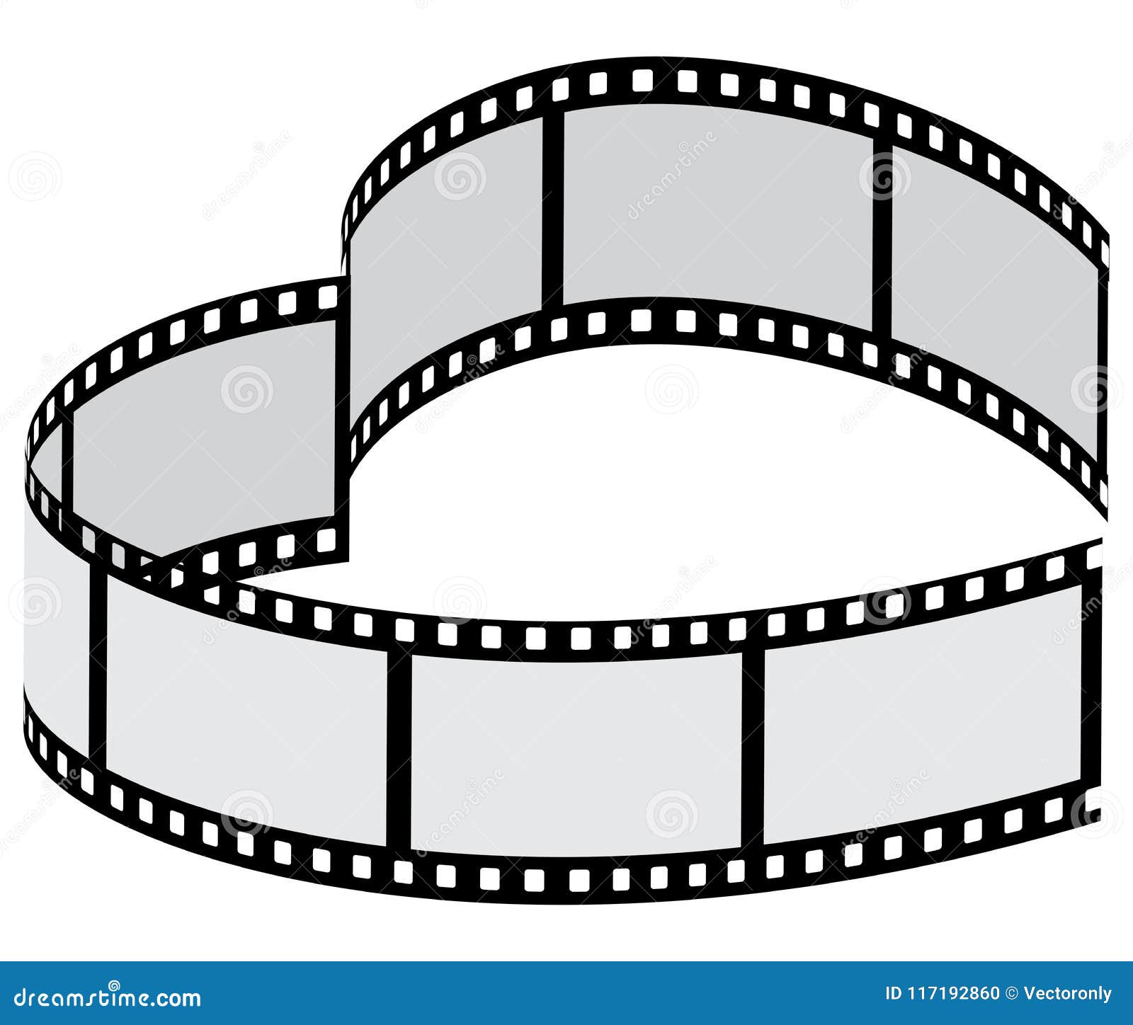 Film Strip Heart Shaped on White Stock Vector Illustration of clean