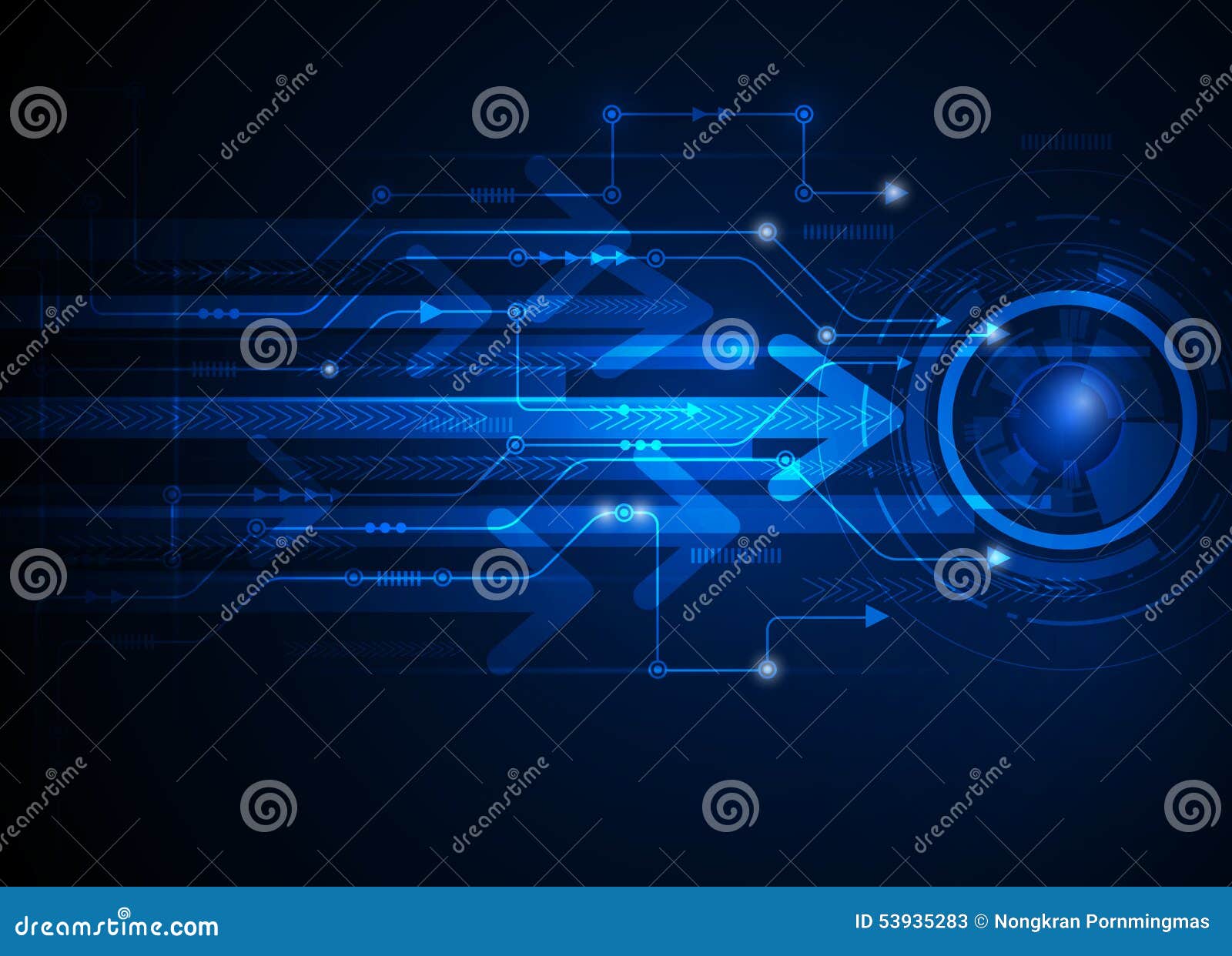   hi-tech blue abstract technology background