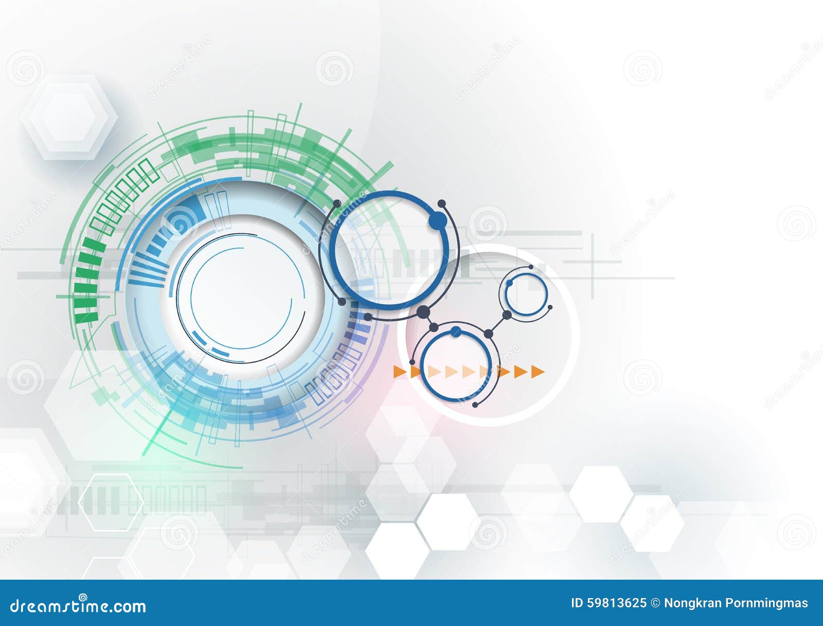 Vector illustration Hi-tech digital technology engineering. Integration and innovation technology concept. Abstract futuristic on light color background for design template, business tech presentation