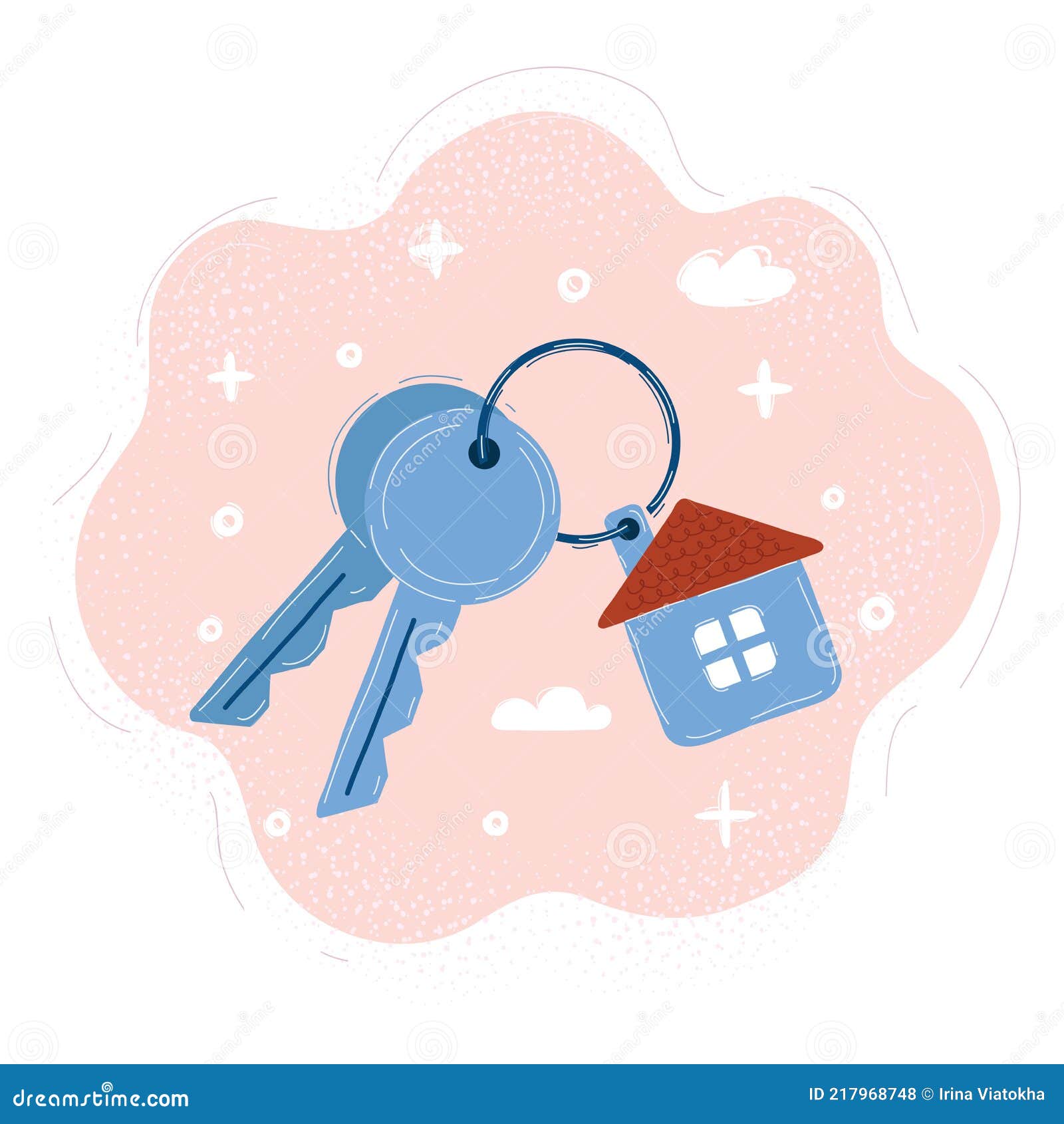 Vector Illustration of House Keys Stock Vector - Illustration of