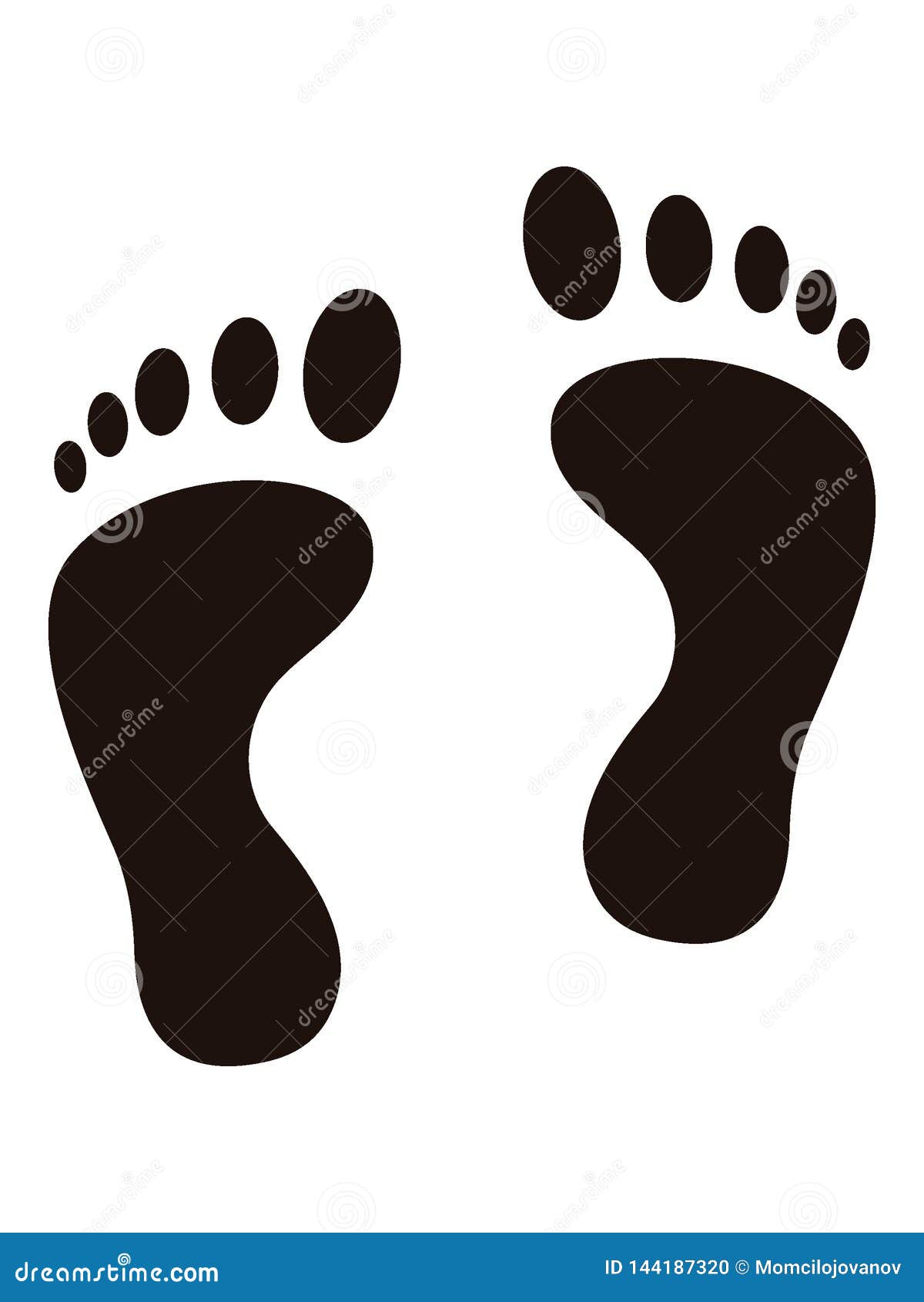 Picture of an Human Bare Footprint Stock Vector - Illustration of ...