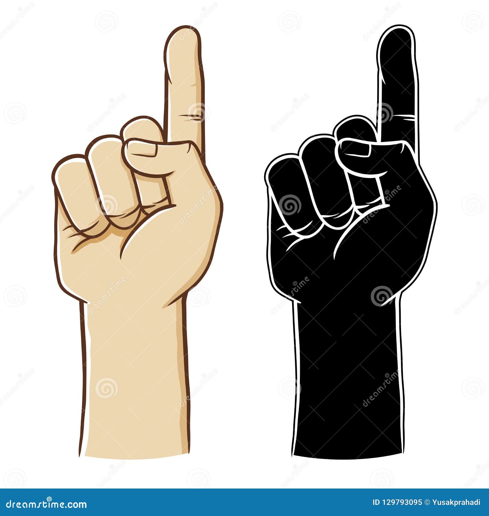 Number one sign and open hands up 1777565 Vector Art at Vecteezy
