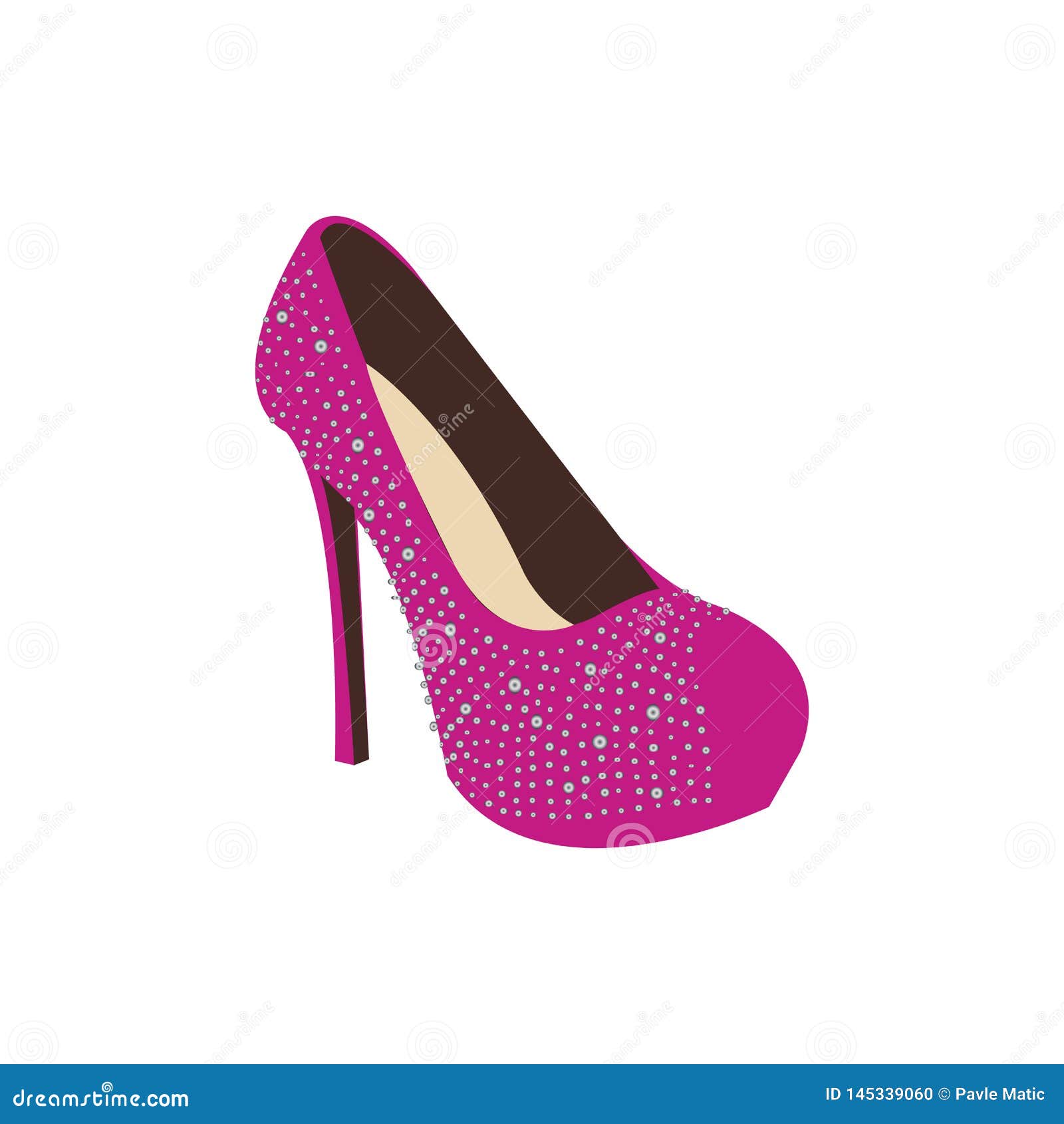 Vector Illustration of Female Shoe Stock Vector - Illustration of high ...