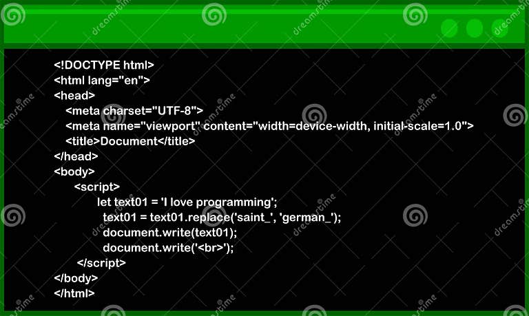 Programming Script Coding Terminal Cmd Prompt Stock Vector ...
