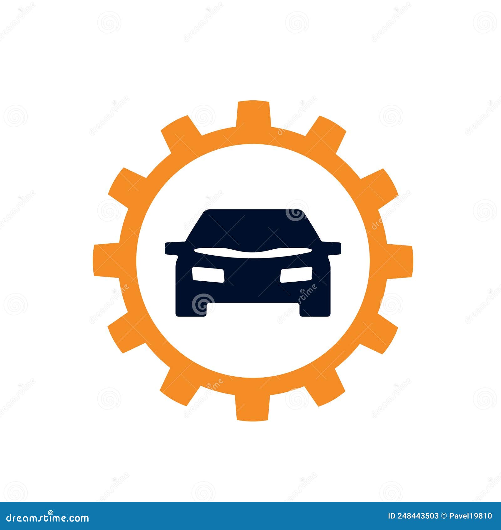 Vector Illustration, Icons, Logo with Car Details. Car Service. Auto ...