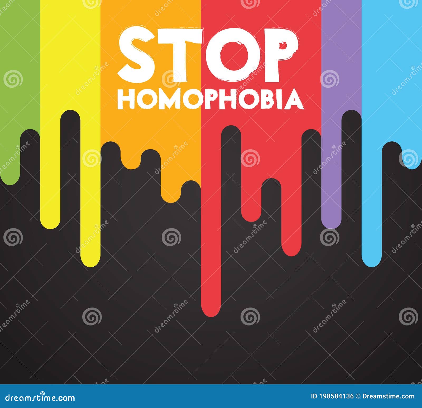 Vector An Illustration With The Inscription Stop Homophobia Card For The International Day