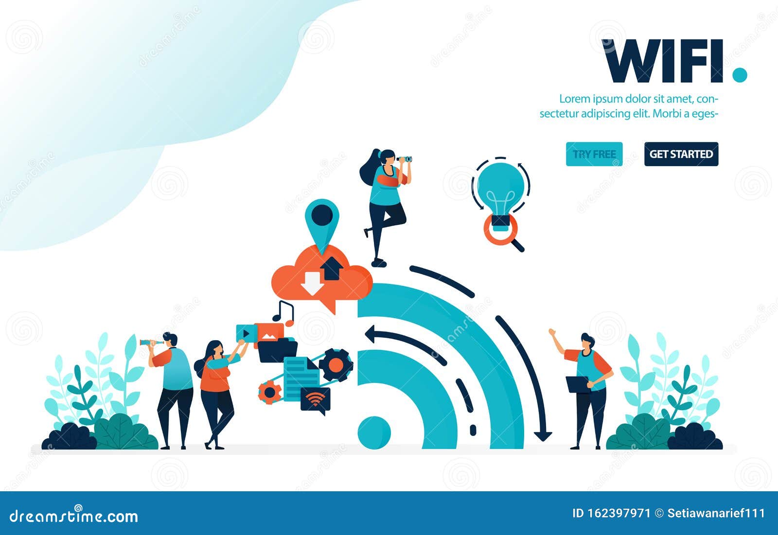   internet and wifi. people use wifi to activities and social media. big data from history of internet usage.
