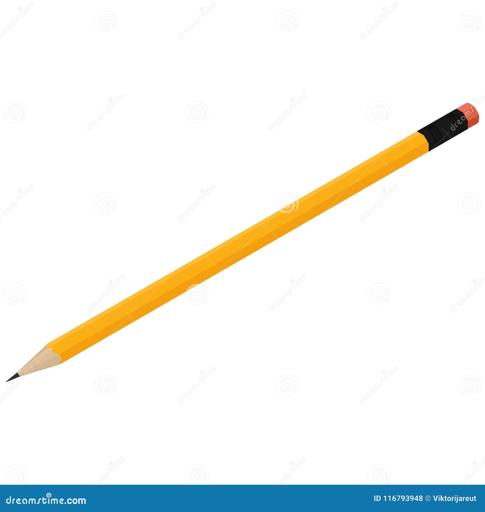 Yellow Bent Pencil Isolated On White Stock Photo 1330565831
