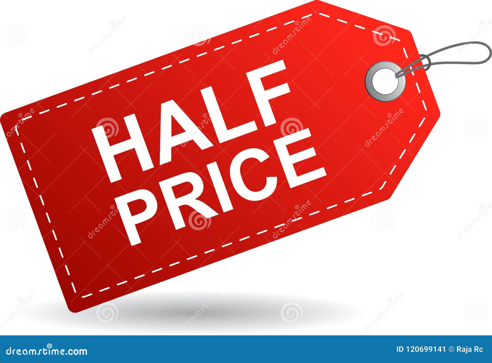 Half Price Tag Label Red Stock Illustration Illustration Of Advertisement 120699141