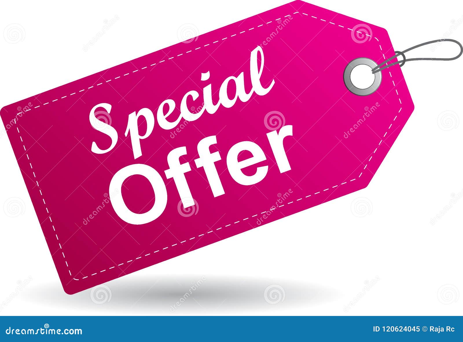 special offer tag label pink