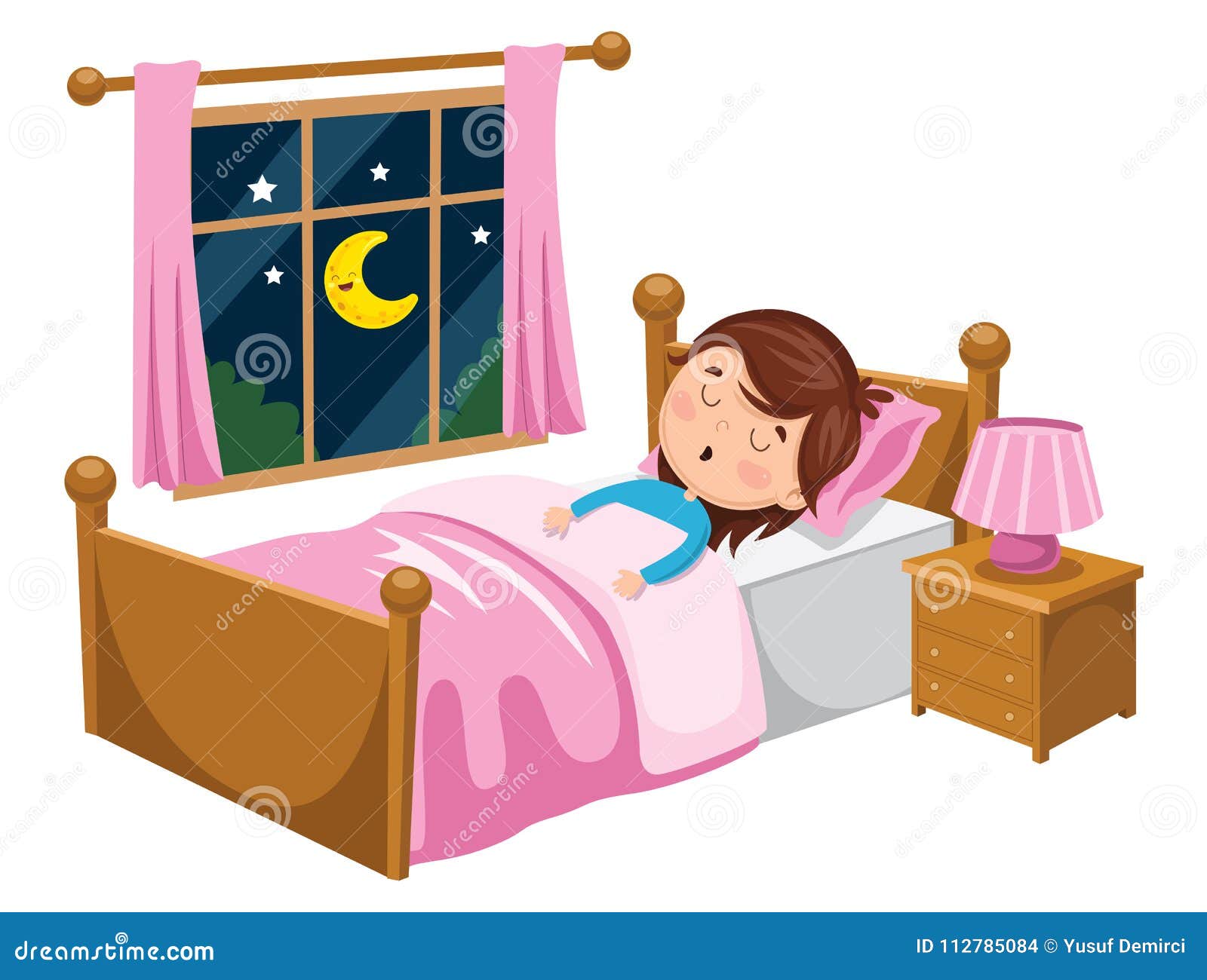 Vector Illustration of Kid Sleeping Stock Vector - Illustration of ...