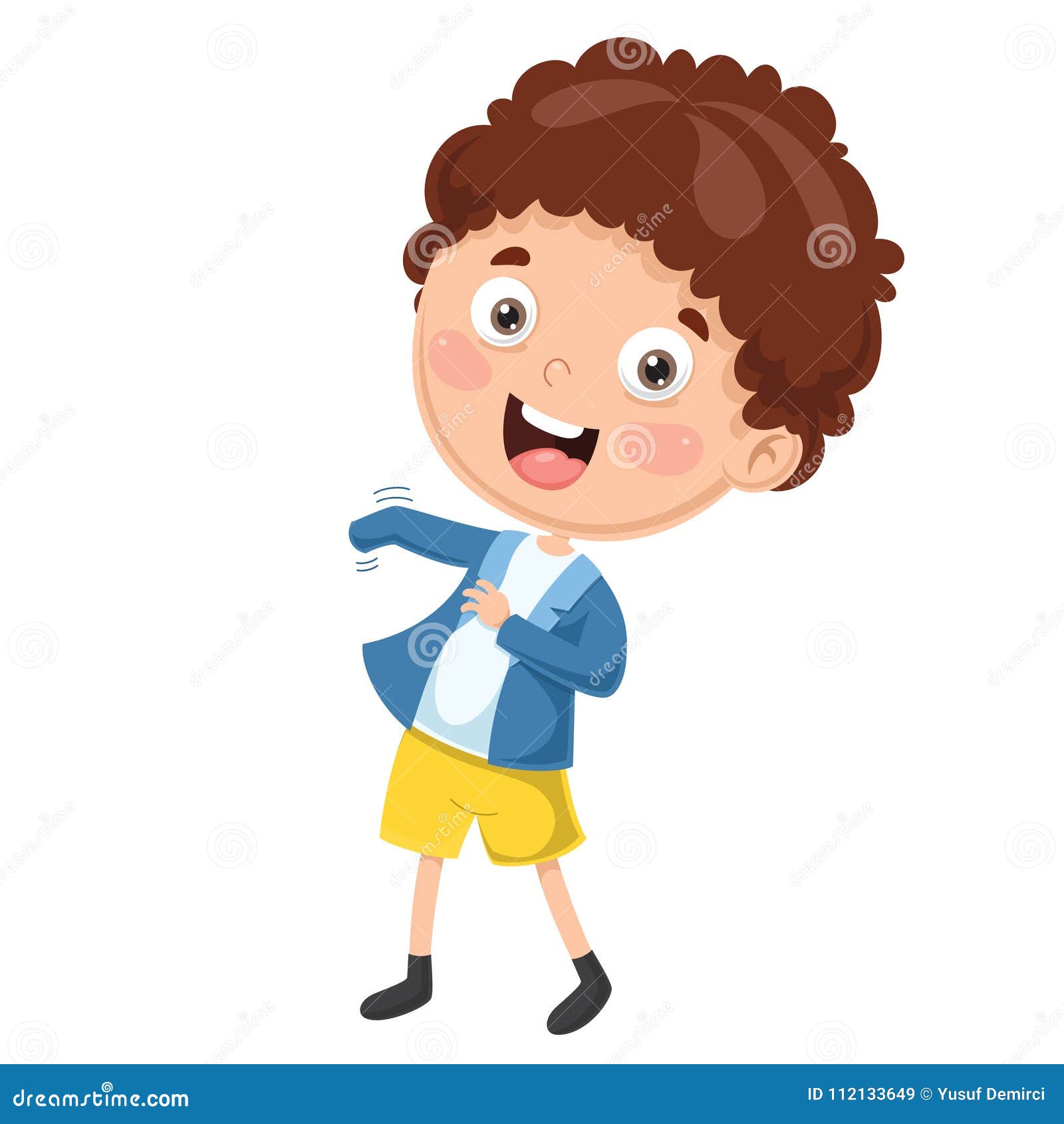Vector Illustration of Kid Wearing Clothes Stock Vector - Illustration of  doodle, people: 112133649