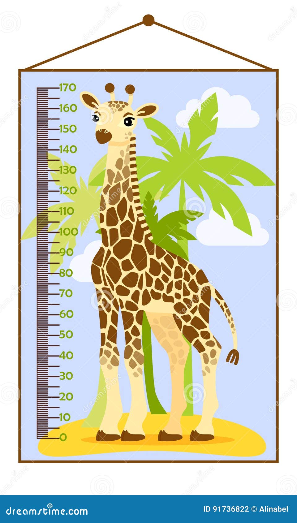 Height chart in feet Stock Vector