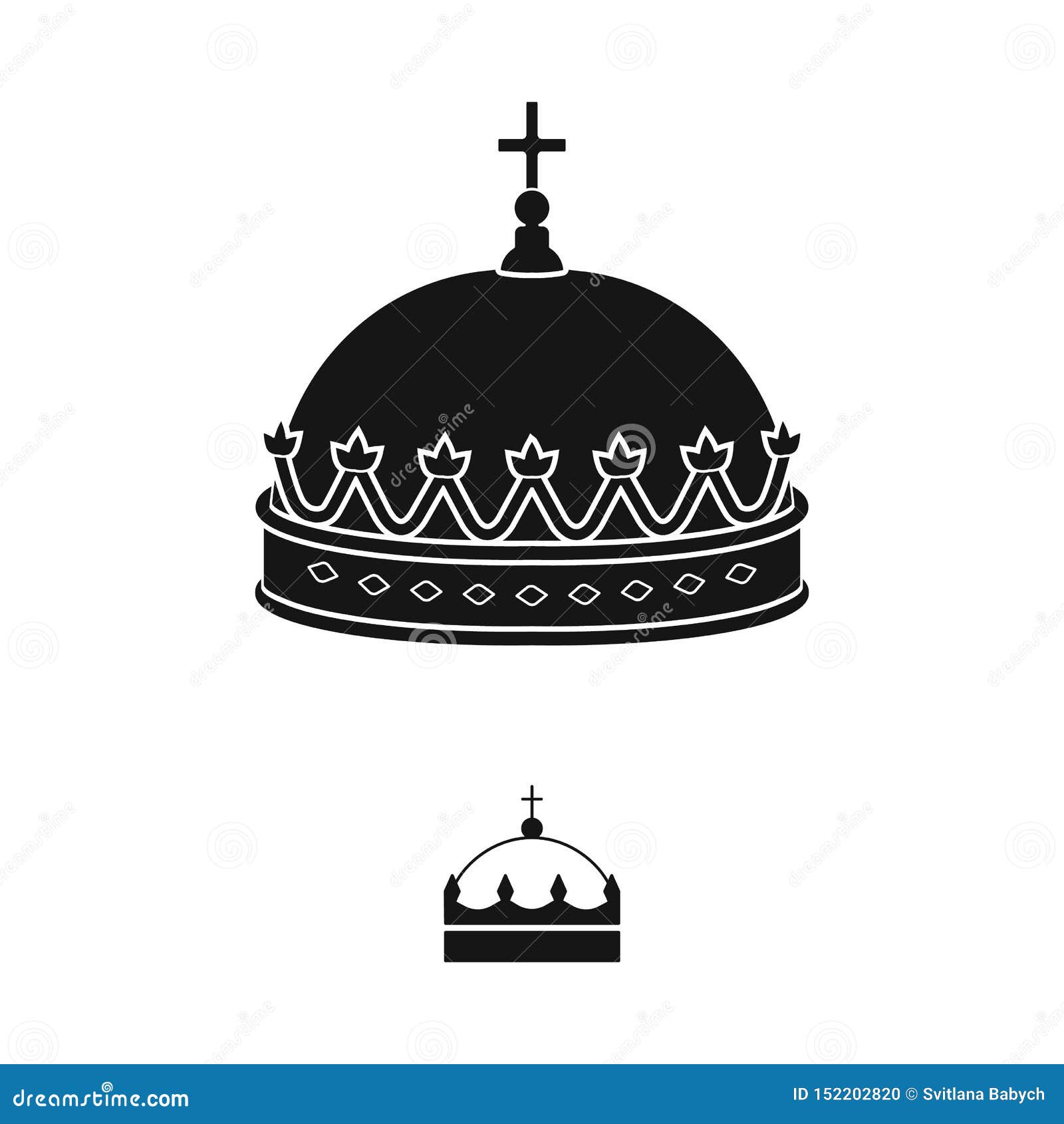   of king and majestic icon. set of king and gold  icon for stock.