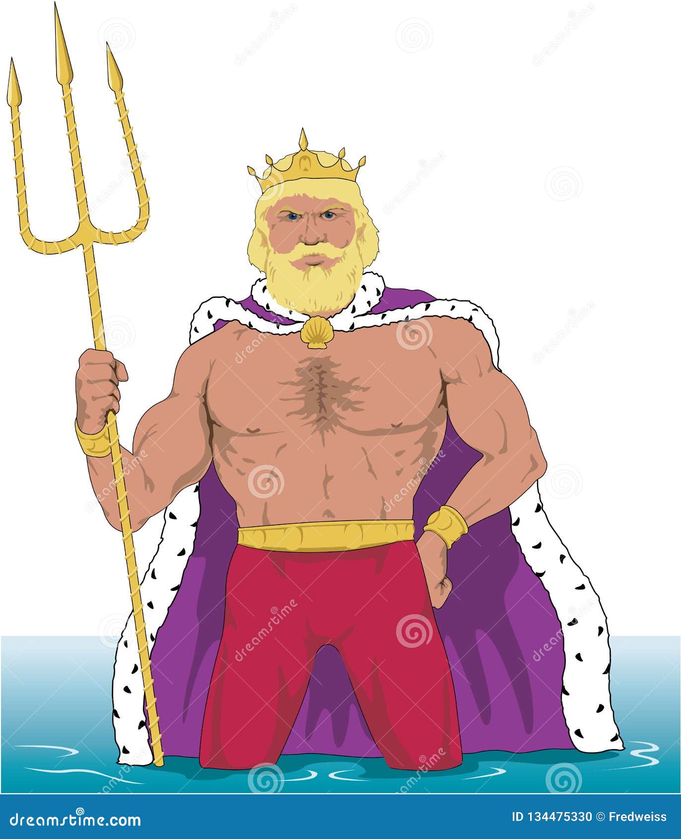 Cartoon King Neptune