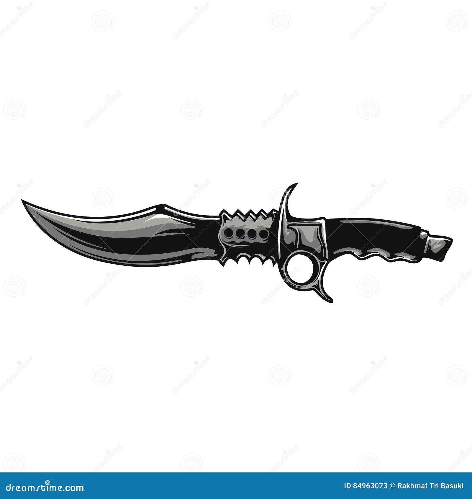 Vector Illustration of Knife Blade Stock Vector - Illustration of