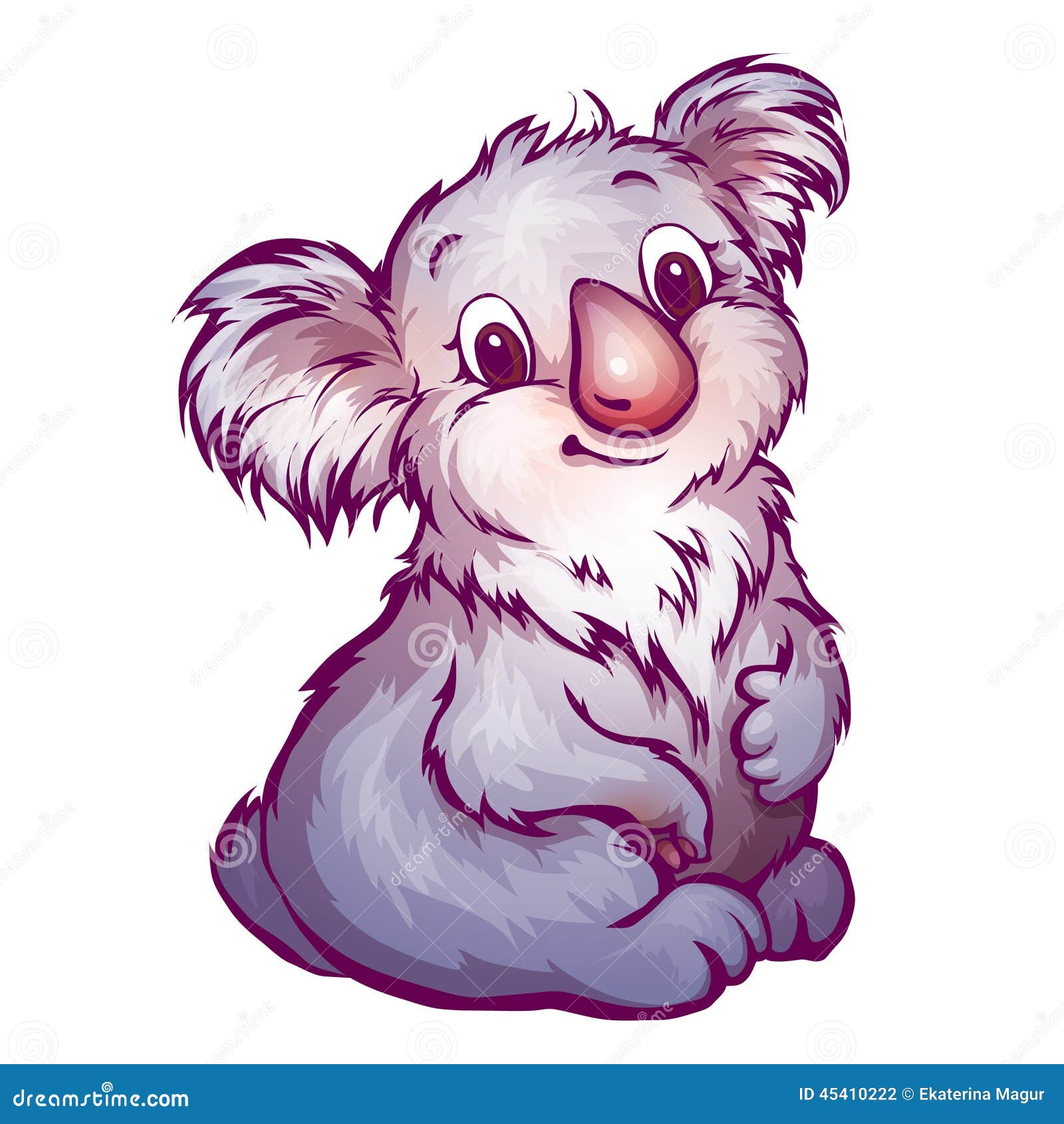   of koala in cartoon style