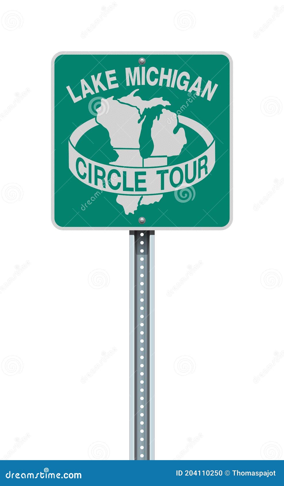 lake michigan circle tour sign