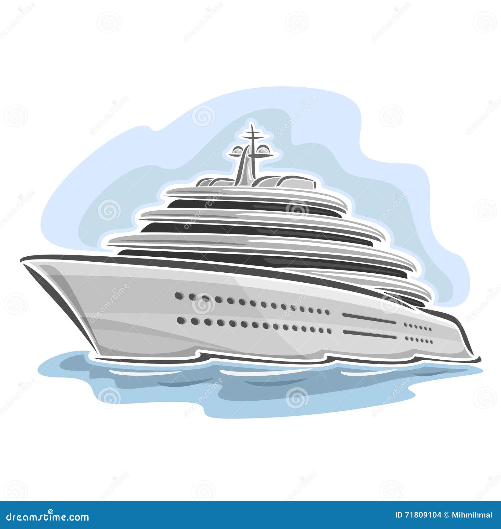 mega yacht cartoon
