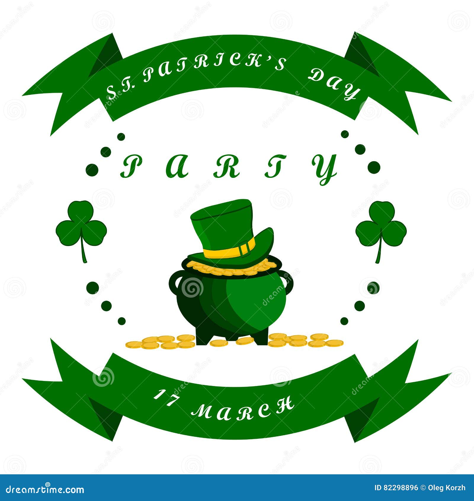 Vector Illustration Of Logo For The Theme St. Patrick`s Day Stock