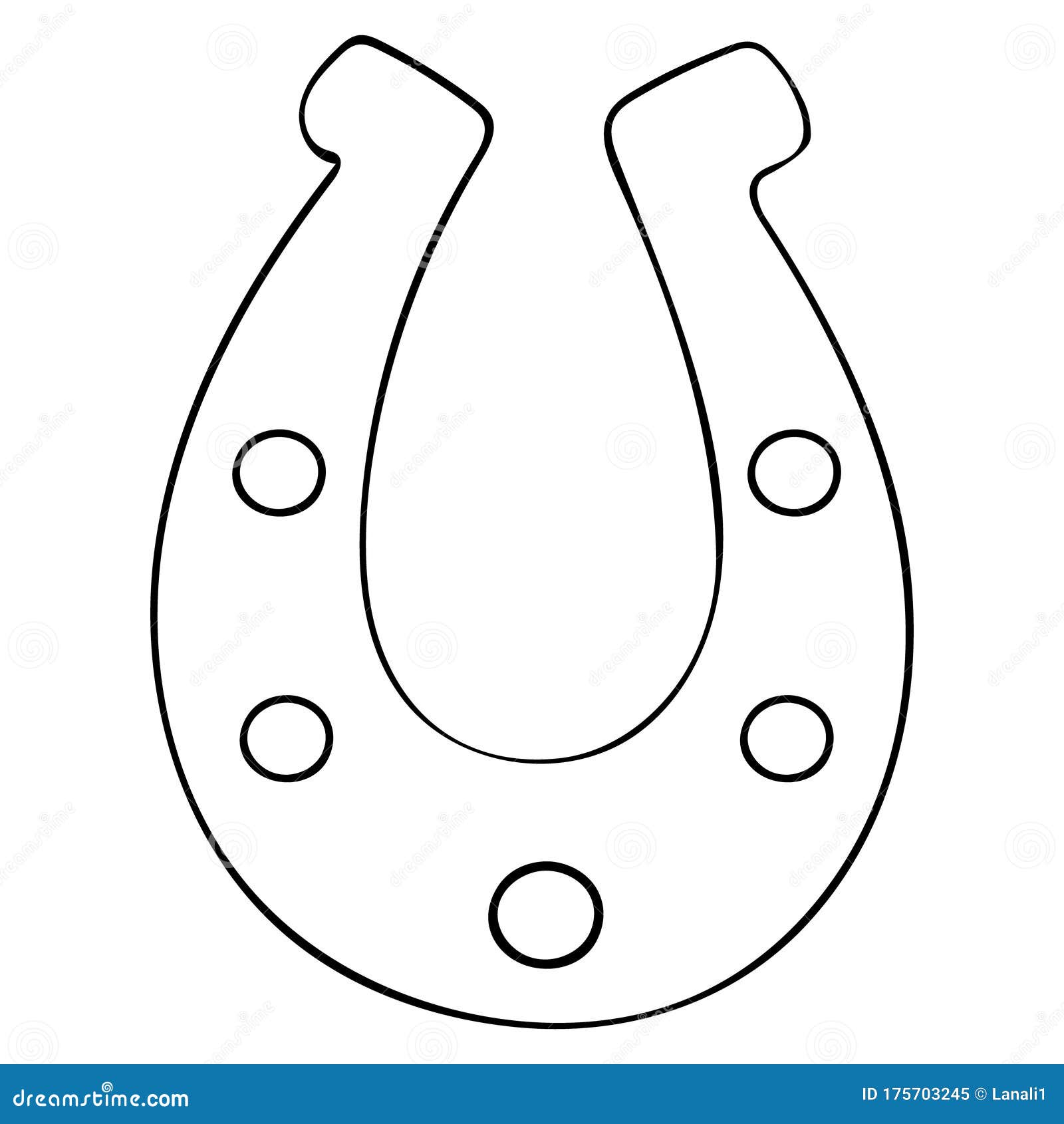 Lucky Horseshoe. a Symbol of Happiness and Good Luck. Vector