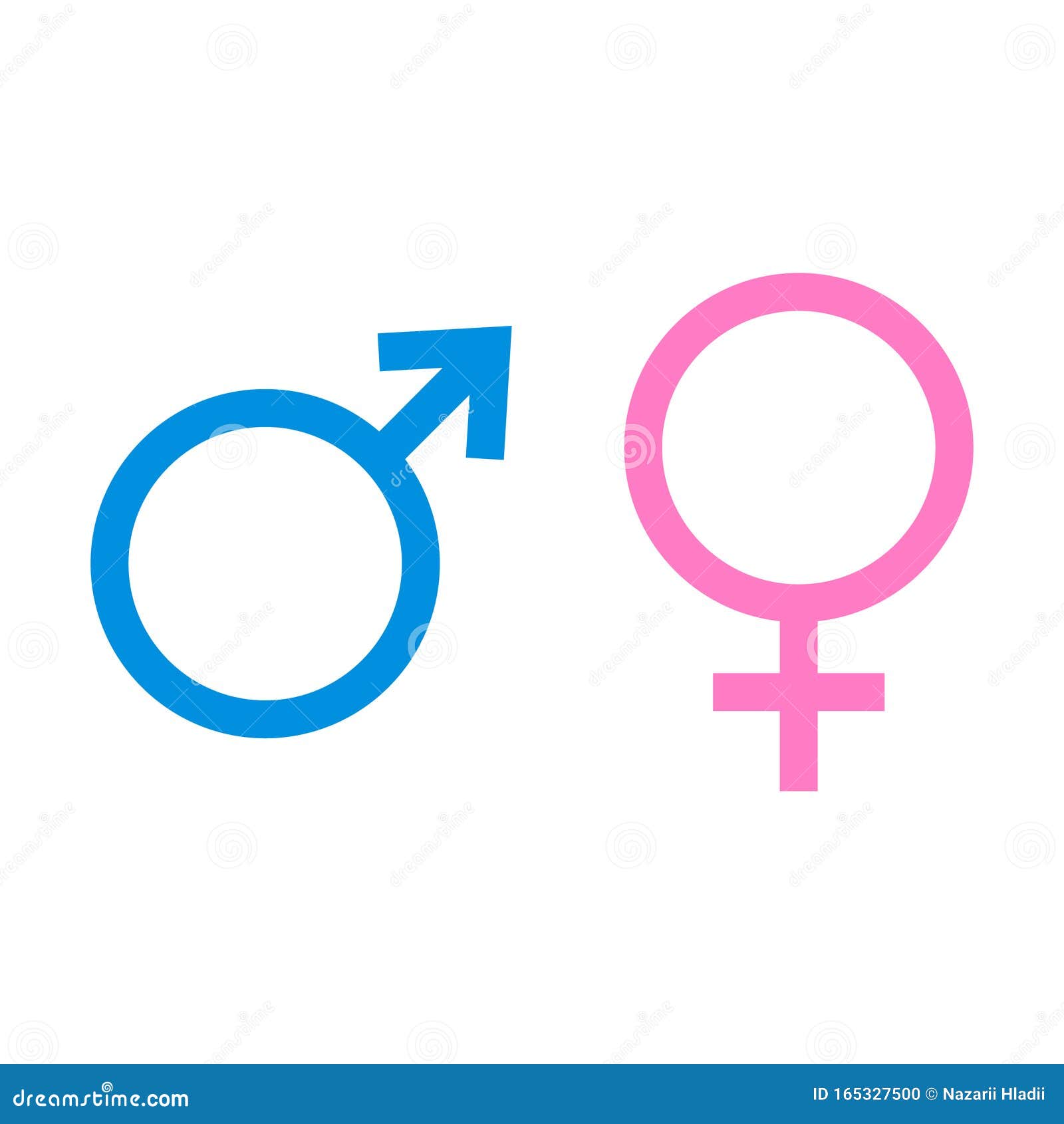 Vector Illustration of Male and Female Signs. Isolated. Stock Vector ...