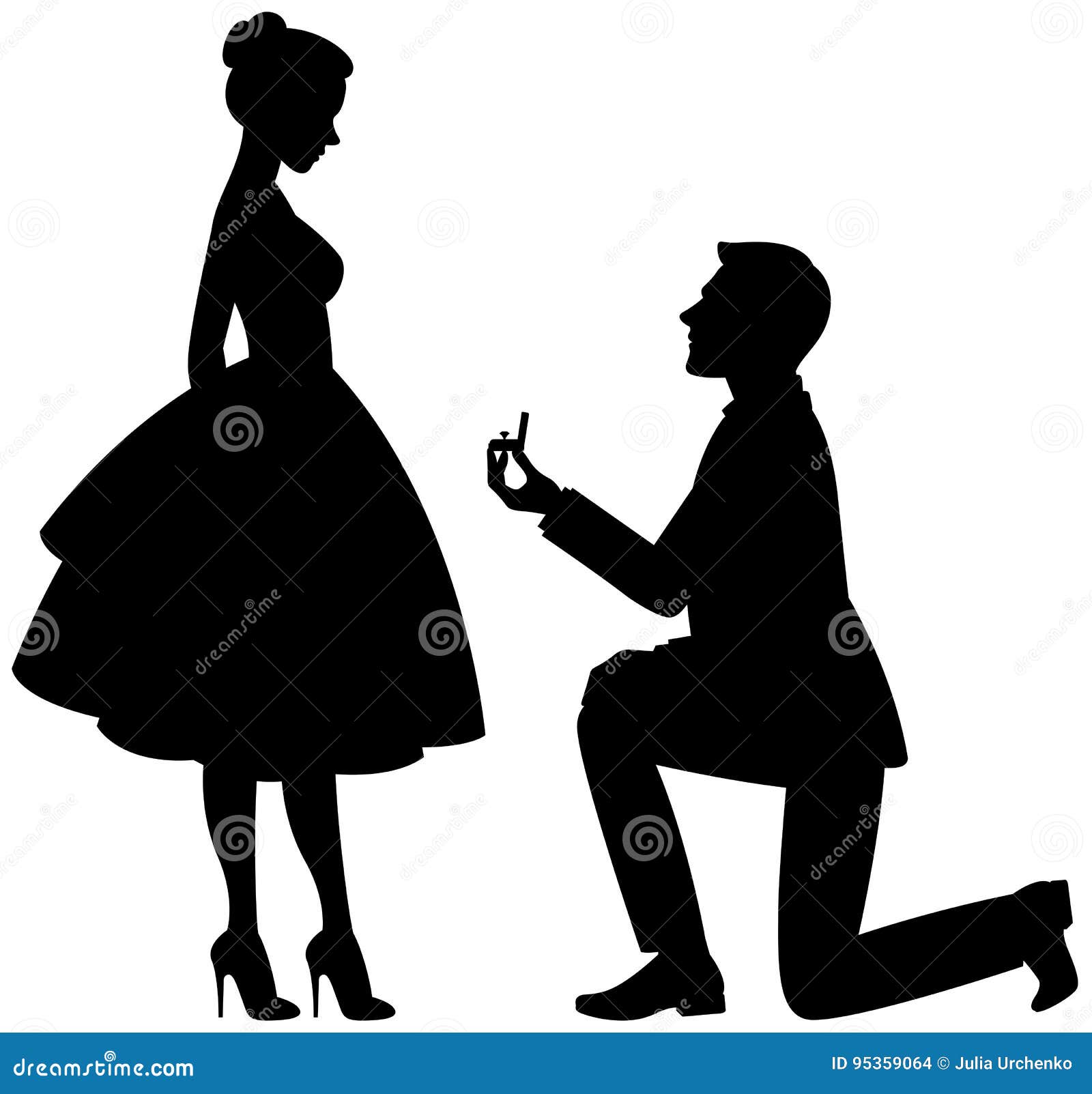   a man on his knees, makes a proposal