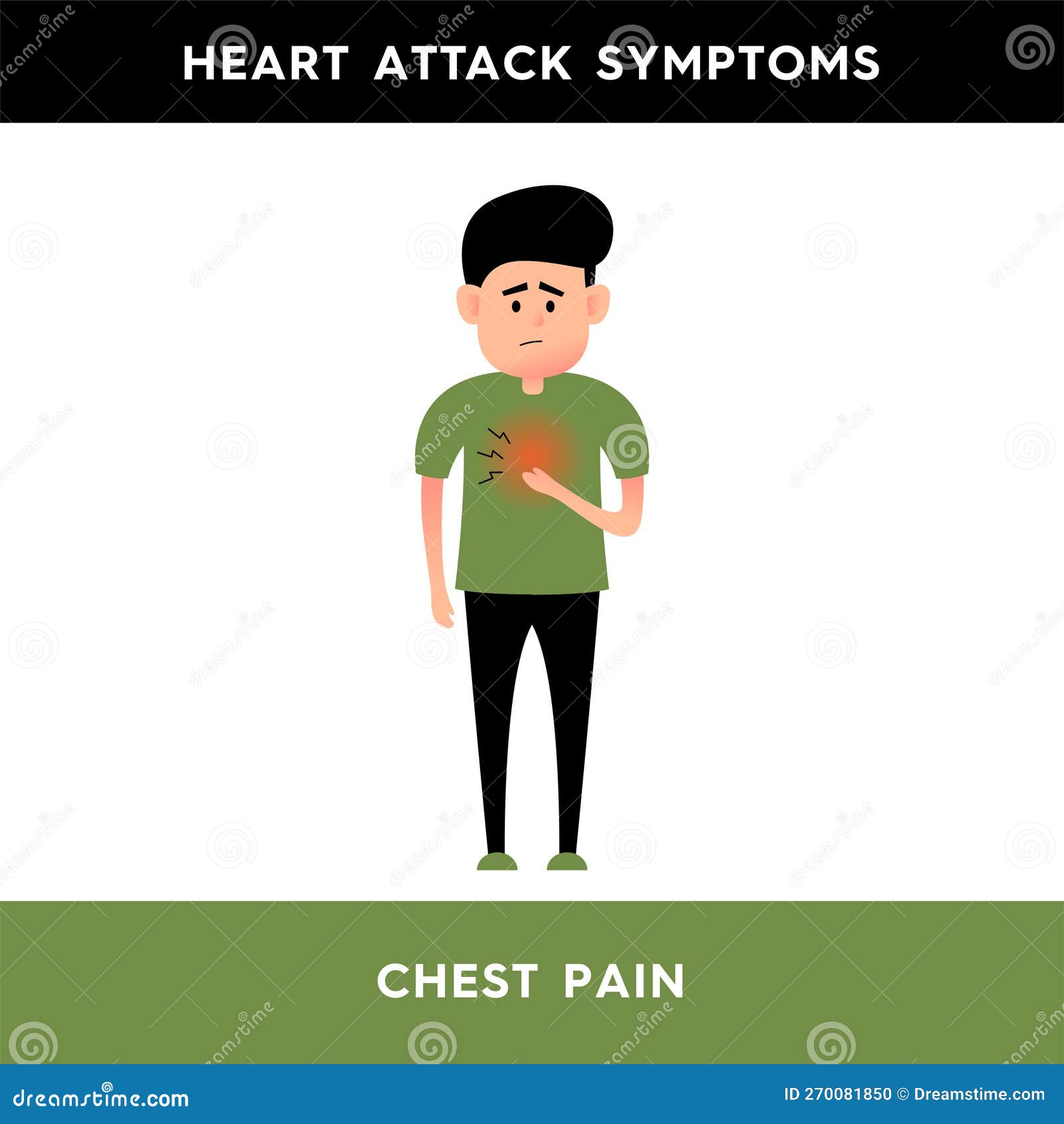 Vector Illustration Of A Man Who Has Chest Pain Man With Heart Attack Vector Illustration Of A Man Who Has Chest Pain Man With Heart Attack