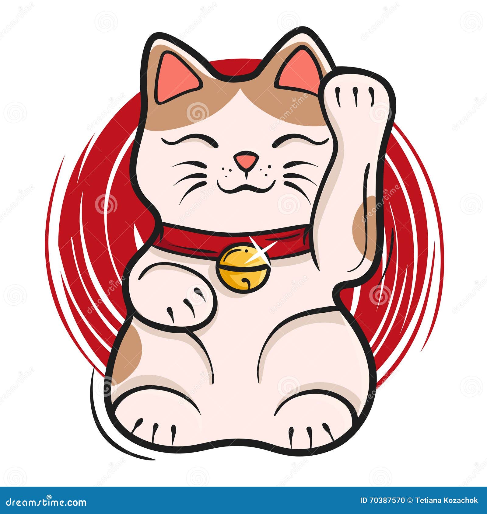 Chinese lucky cat icon Royalty Free Vector Image