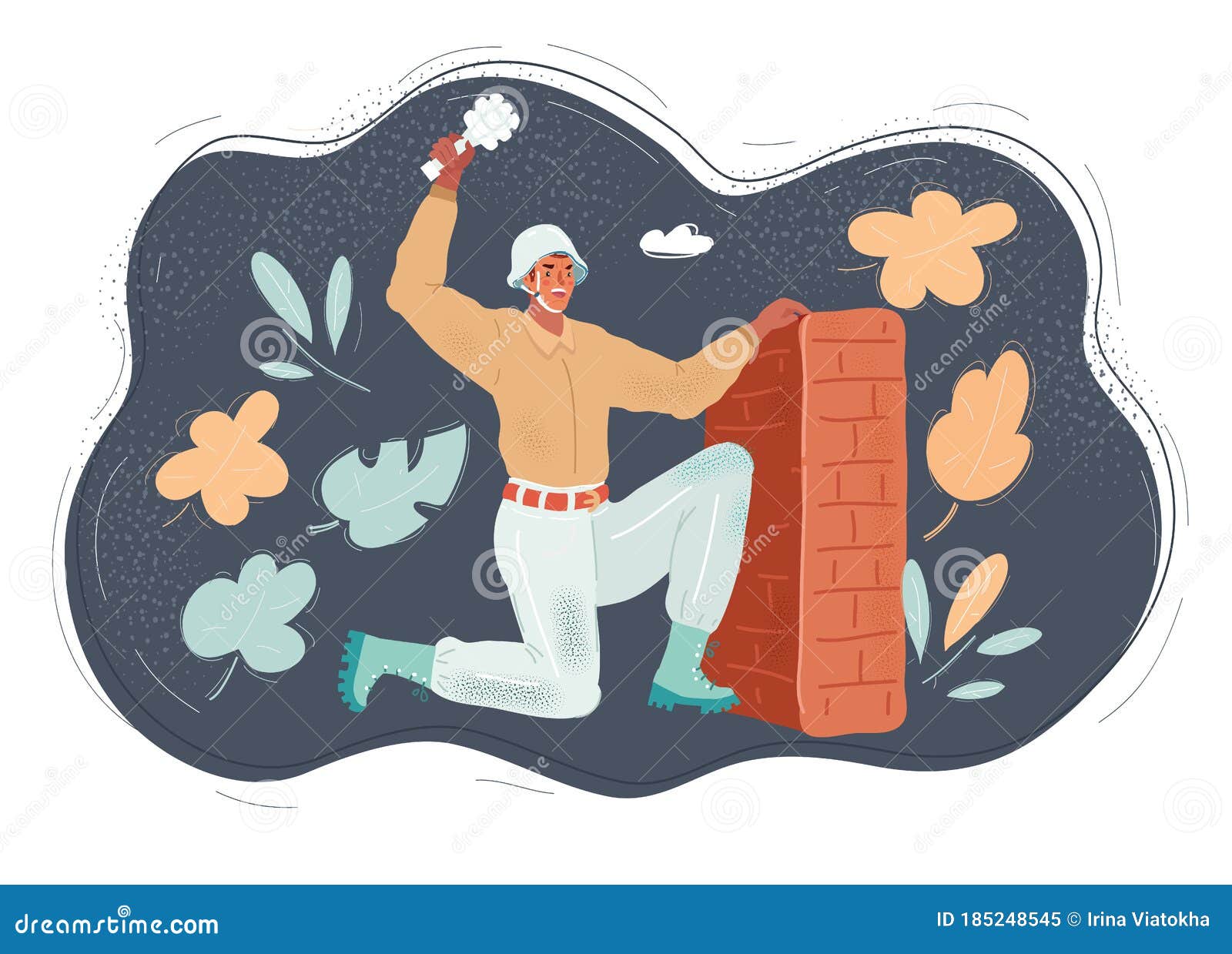   of man on dark background