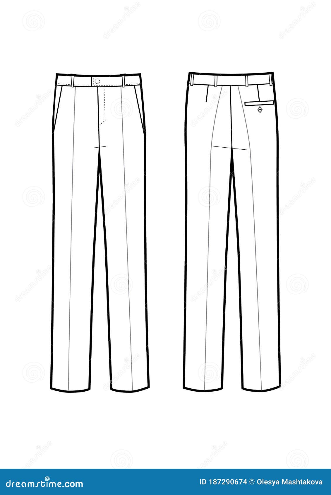 Vector Illustration of Men`s Business Beauty Pants Stock Illustration ...