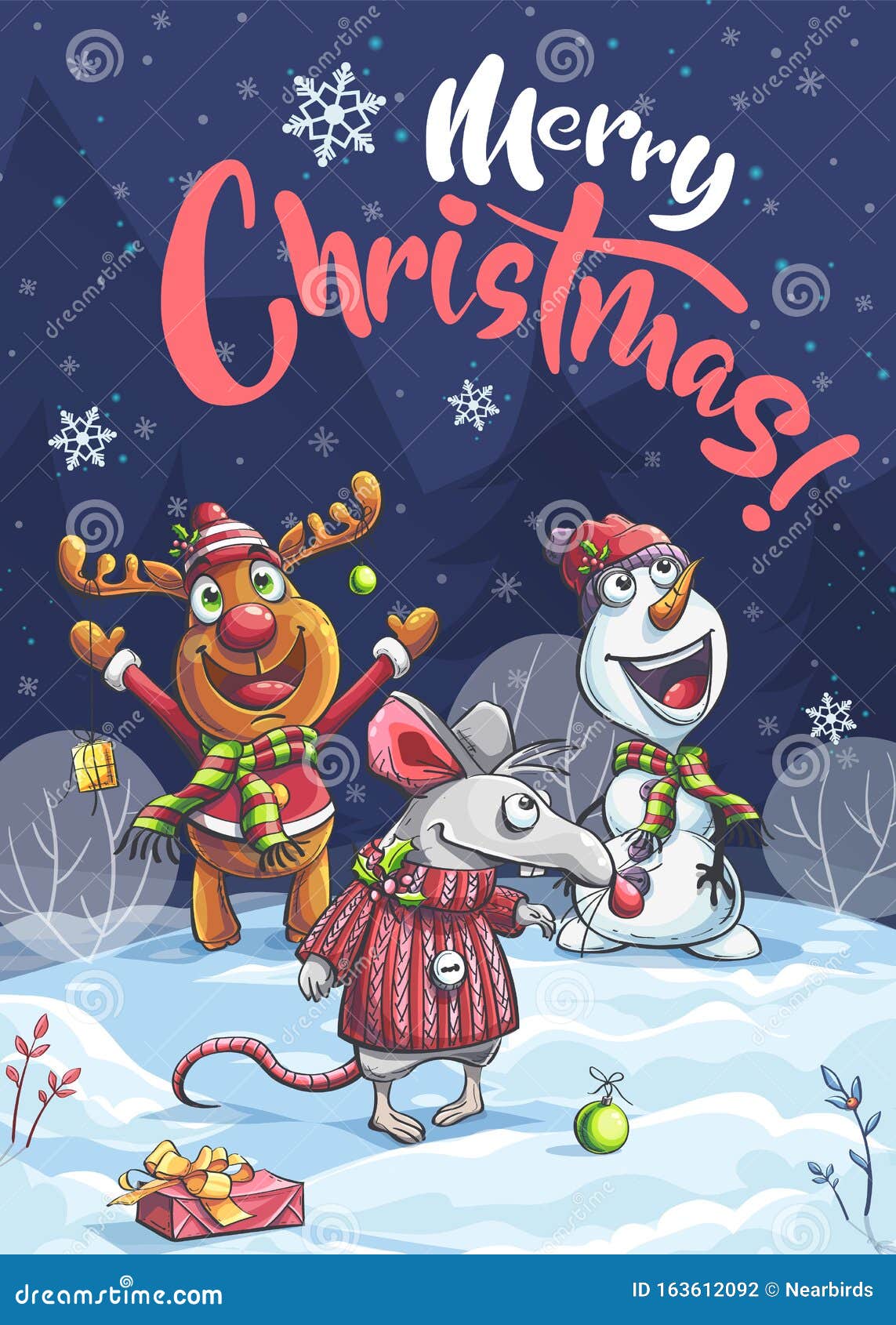 Vector Illustration Merry Christmas of Funny Mouse, Christmas Deer, Snowman Stock Vector - Illustration of dark, sign: 163612092 Vector Illustration Merry Christmas of Funny Mouse, Christmas Deer, Snowman Stock Vector - Illustration of dark, sign: 163612092