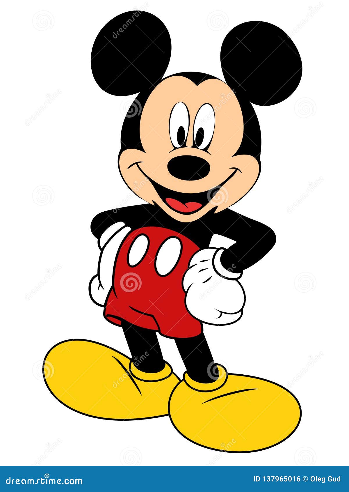 Vector Illustration of Mickey Mouse Editorial Photo - Illustration of  yellow, shorts: 137965016