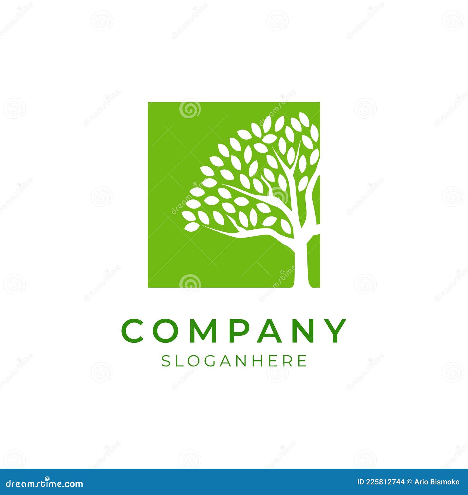 Vector Illustration of Modern Nature Tree Logo Perfect for Modern