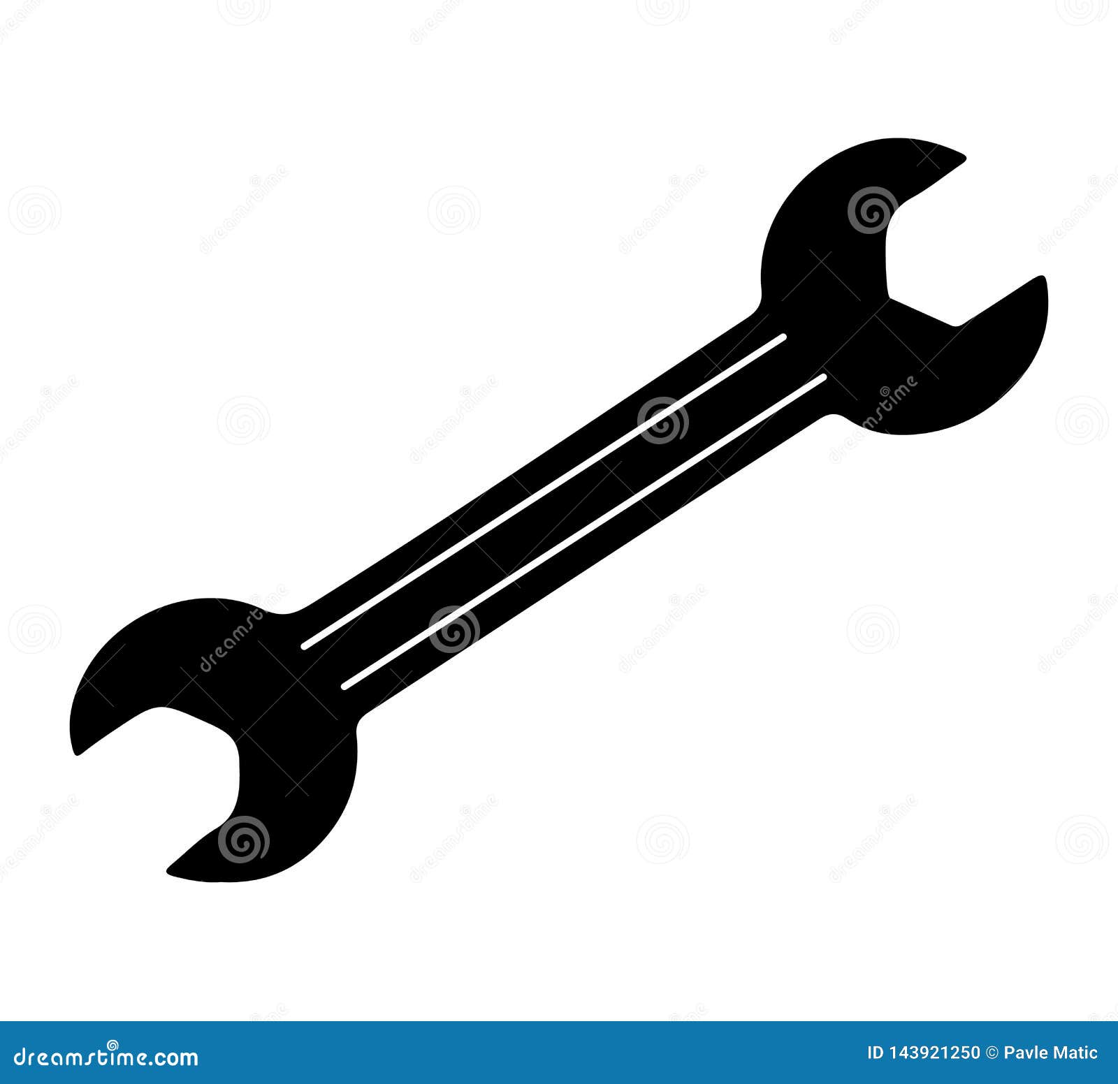Monkey Wrench Icon Vector Design Template Stock Vector (Royalty